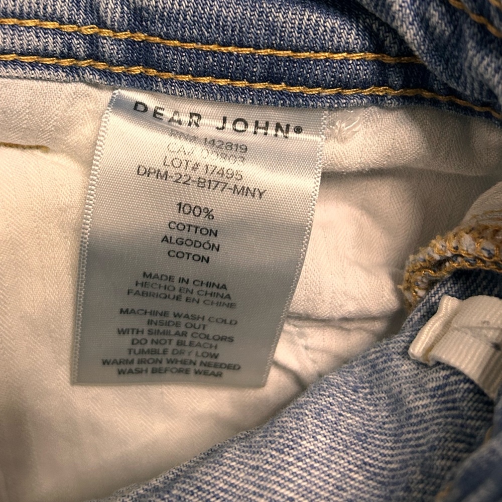 Dear John Women’s 26 Hudson
High Rise Cargo Straight Leg Denim Jeans Light Blue - Picture 6 of 9